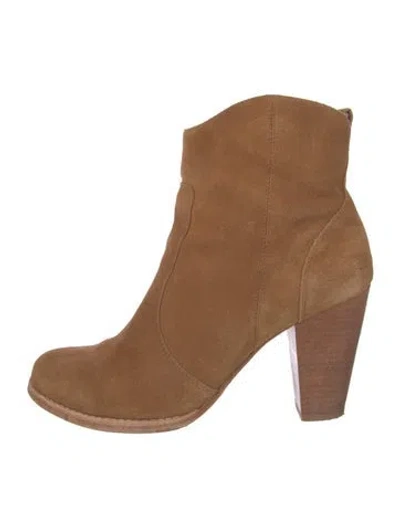 Pre-owned Joie Suede Boots In Brown
