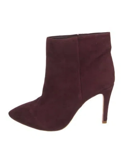 Pre-owned Joie Suede Boots In Burgundy