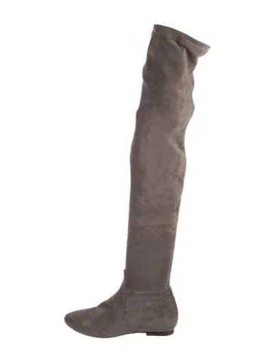 Pre-owned Joie Suede Boots In Gray