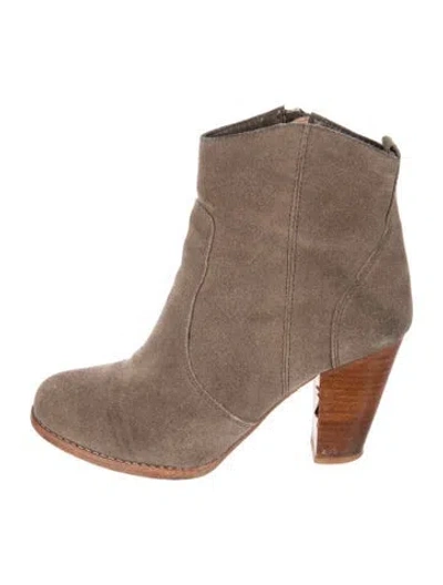Pre-owned Joie Suede Boots In Gray