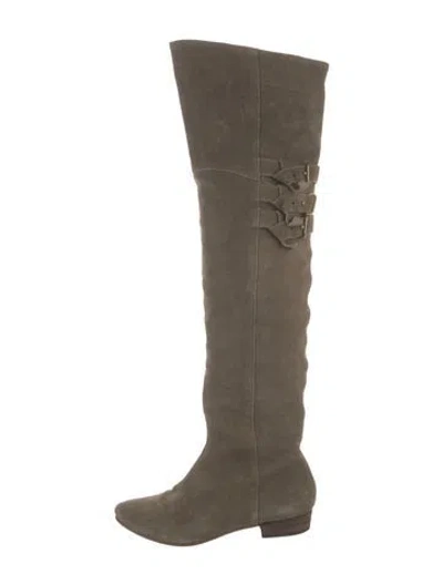 Pre-owned Joie Suede Boots In Green