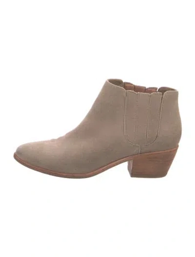 Pre-owned Joie Suede Boots In Neutral