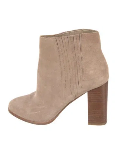 Pre-owned Joie Suede Boots In Neutral