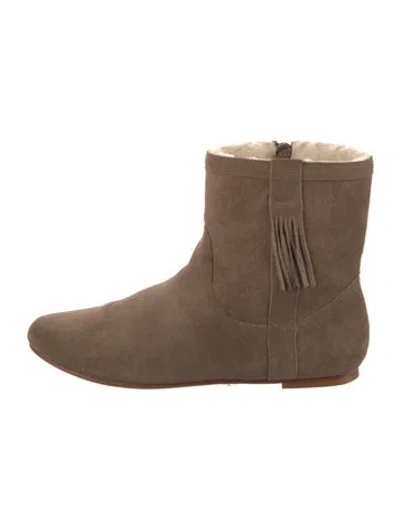 Pre-owned Joie Suede Boots In Neutral