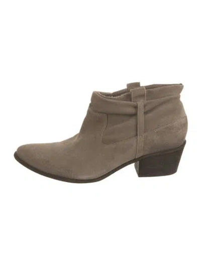 Pre-owned Joie Suede Boots In Neutral