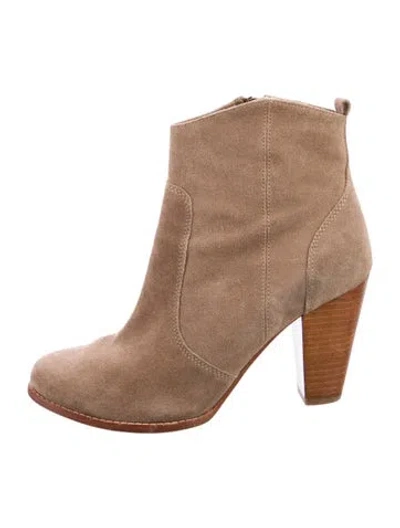 Pre-owned Joie Suede Boots In Neutral
