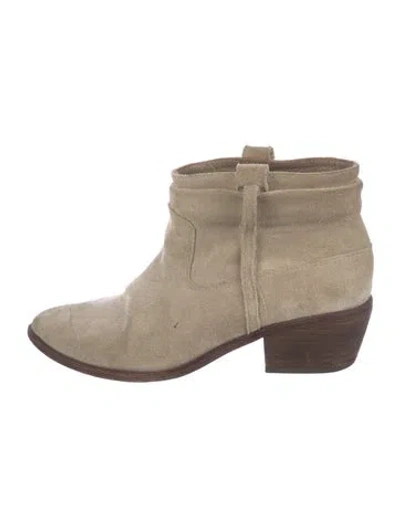 Pre-owned Joie Suede Boots In Neutral