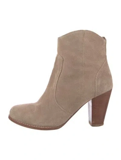 Pre-owned Joie Suede Boots In Neutrals