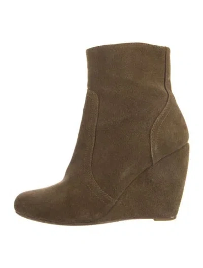 Pre-owned Joie Suede Braided Accents Boots In Brown