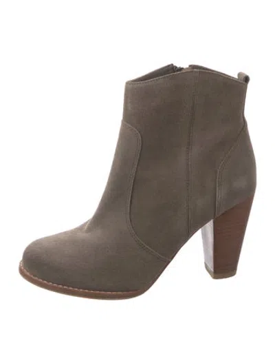 Pre-owned Joie Suede Braided Accents Boots In Grey