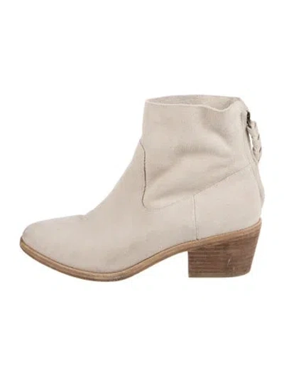 Pre-owned Joie Suede Braided Accents Boots In Neutrals