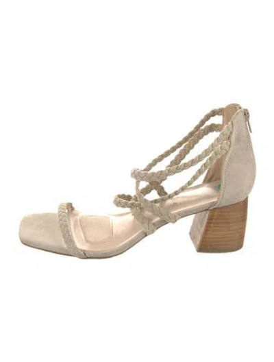 Pre-owned Joie Suede Braided Accents Sandals In Neutrals