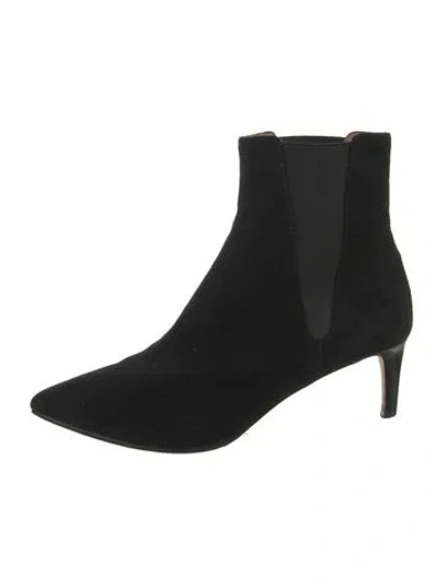 Pre-owned Joie Suede Chelsea Boots In Black