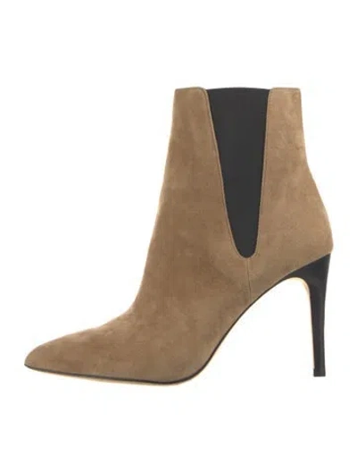 Pre-owned Joie Suede Chelsea Boots In Black/neutrals