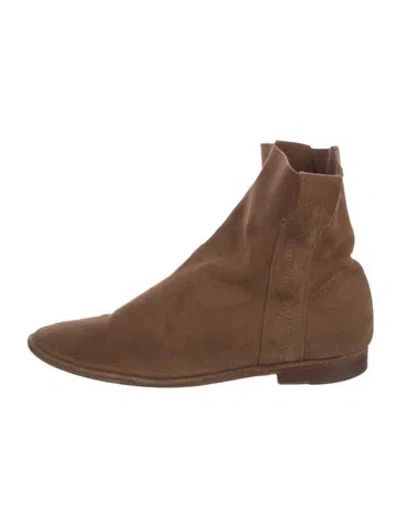 Pre-owned Joie Suede Chelsea Boots In Brown