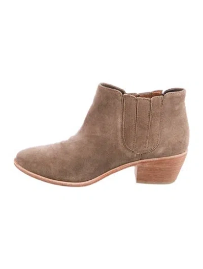 Pre-owned Joie Suede Chelsea Boots In Gray
