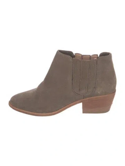 Pre-owned Joie Suede Chelsea Boots In Gray