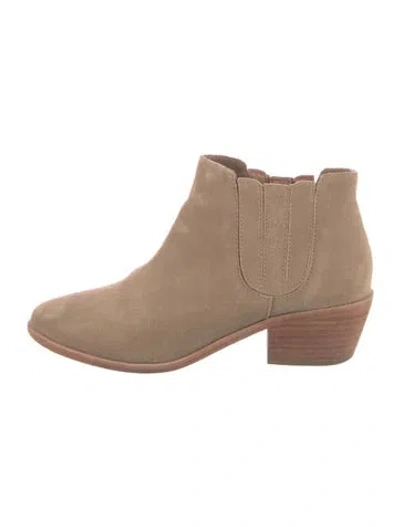 Pre-owned Joie Suede Chelsea Boots In Neutral