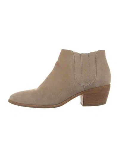 Pre-owned Joie Suede Chelsea Boots In Neutral