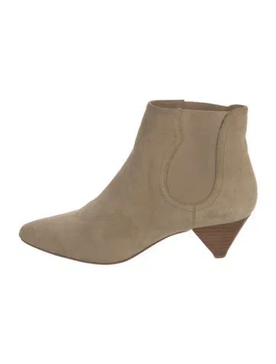 Pre-owned Joie Suede Chelsea Boots In Neutrals