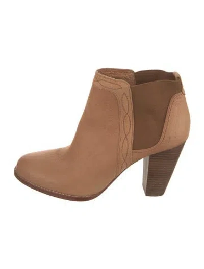 Pre-owned Joie Suede Chelsea Boots In Neutrals