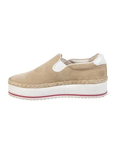 Pre-owned Joie Suede Espadrilles In Neutral