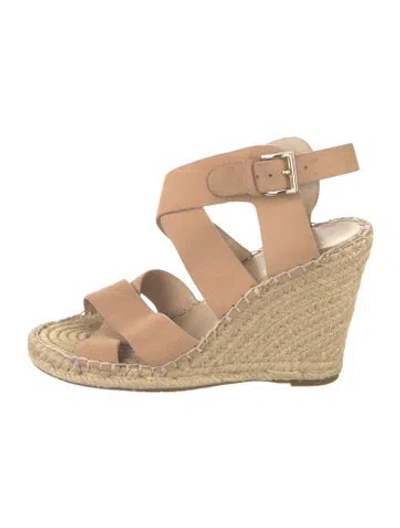 Pre-owned Joie Suede Espadrilles In Neutrals