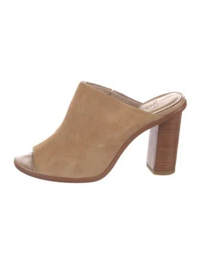 Pre-owned Joie Suede Mules In Neutral