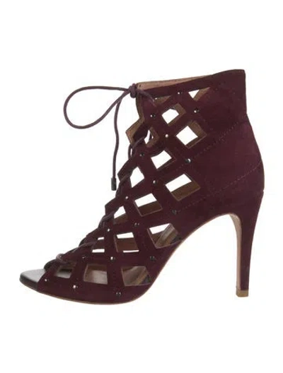 Pre-owned Joie Suede Pumps In Burgundy