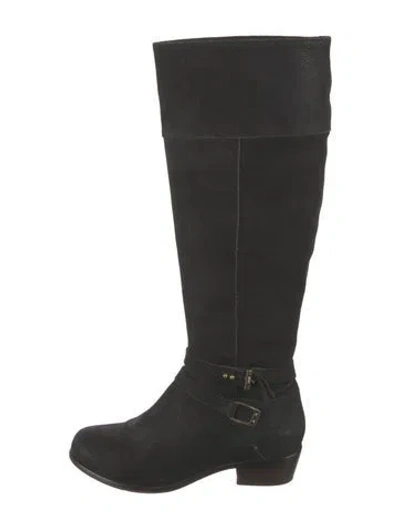 Pre-owned Joie Suede Riding Boots In Black