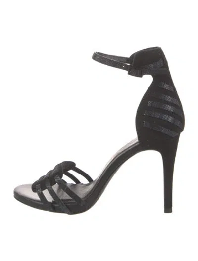 Pre-owned Joie Suede Sandals In Black