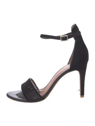 Pre-owned Joie Suede Sandals In Black