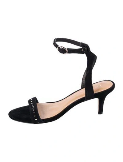 Pre-owned Joie Suede Sandals In Black