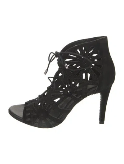 Pre-owned Joie Suede Sandals In Black