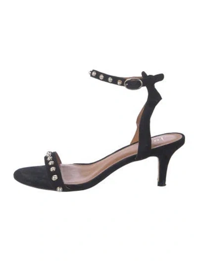 Pre-owned Joie Suede Sandals In Black/blue