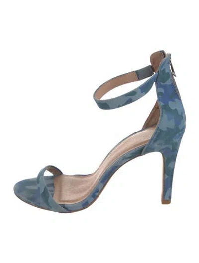 Pre-owned Joie Suede Sandals In Blue