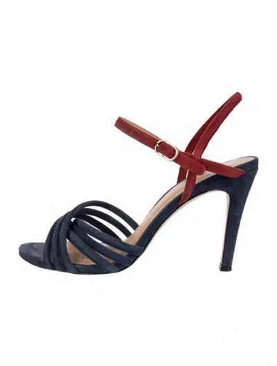 Pre-owned Joie Suede Sandals In Blue