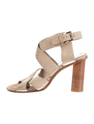 Pre-owned Joie Suede Sandals In Neutral