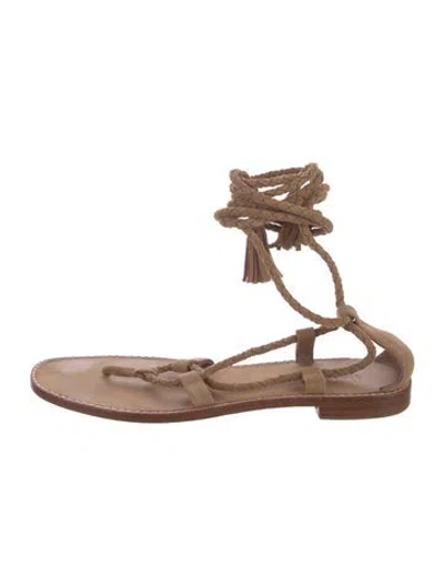 Pre-owned Joie Suede Sandals In Neutrals