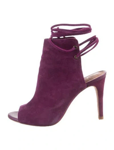 Pre-owned Joie Suede Sandals In Purple