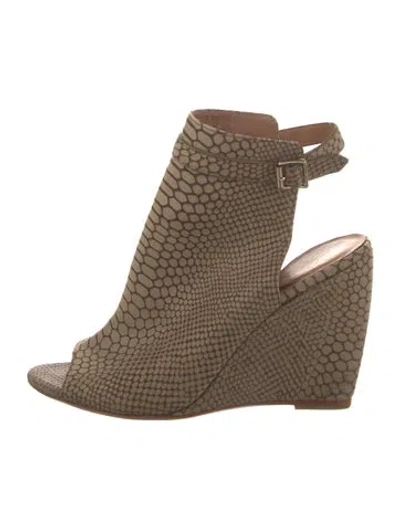 Pre-owned Joie Suede Slingback Sandals In Brown