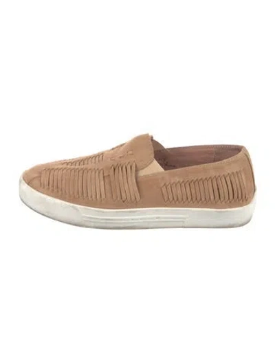 Pre-owned Joie Suede Sneakers In Brown
