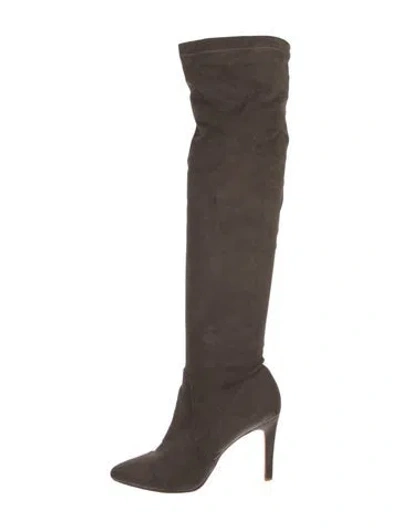 Pre-owned Joie Suede Sock Boots In Green
