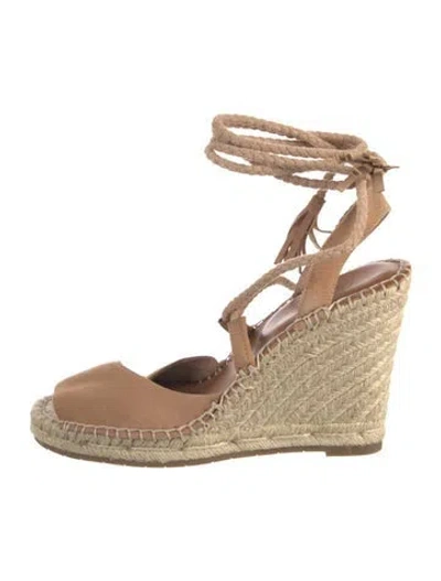 Pre-owned Joie Suede Tassel Accents Espadrilles In Brown