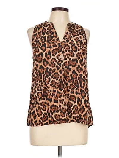 Pre-owned Joie Tank Top Brown Plunge Neckline Tops