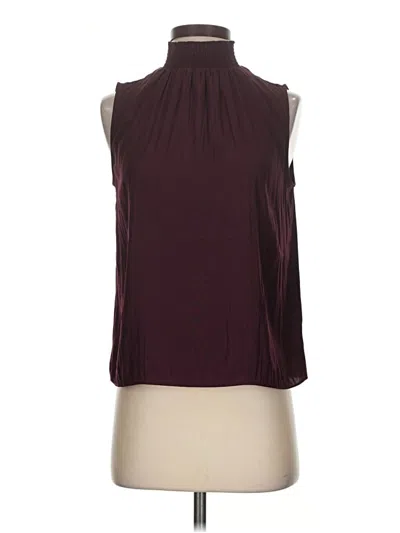 Pre-owned Joie Tank Top Burgundy Halter Neckline Tops