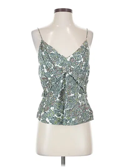 Pre-owned Joie Tank Top Green Halter Neckline Tops