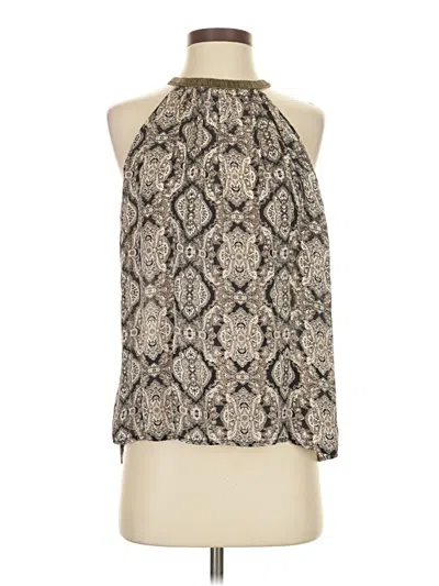 Joie Tank Top Tan Halter Neckline Tops In Brown