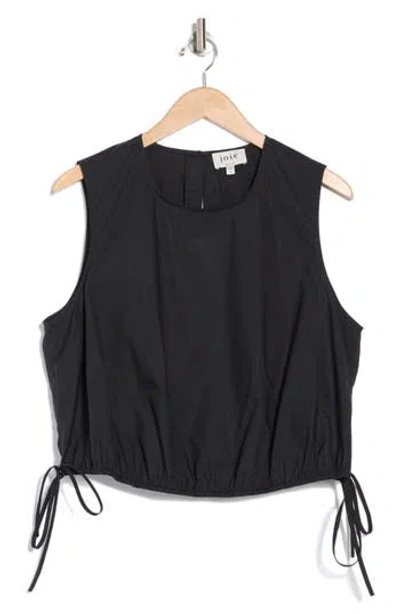 Joie Tess Sleeveless Side Tie Top In Caviar