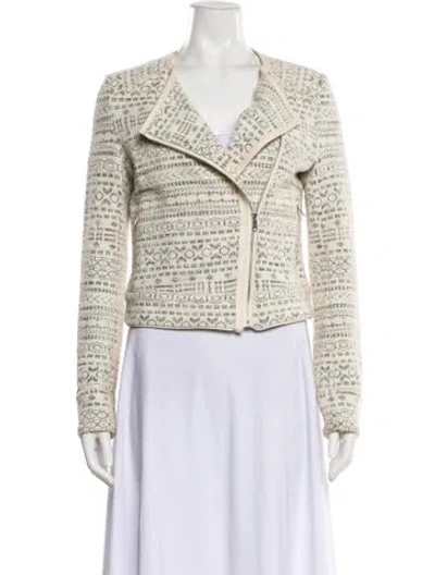 Pre-owned Joie Tweed Pattern Blazer In Neutral